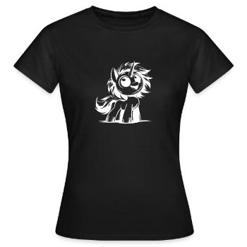 Magische Mähne, frecher Blick Einhorn in Sicht - Frauen T-Shirt - Schwarz - Vorne - AI Model Female 172 dark (172cm)