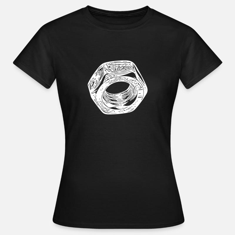 Screw nut light vintage surface - Women's T-Shirt - black