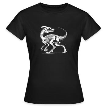 Raptor Dino - Je ne suis pas vieux - Je suis un fossile - T-shirt Femme - noir - Devant - AI Model Female 172 dark (172cm)