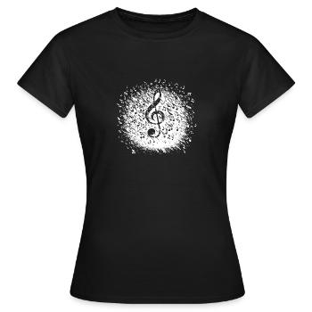 clef meets liquid melody harmony - Women's T-Shirt - black - Front - AI Model Female 172 dark (172cm)