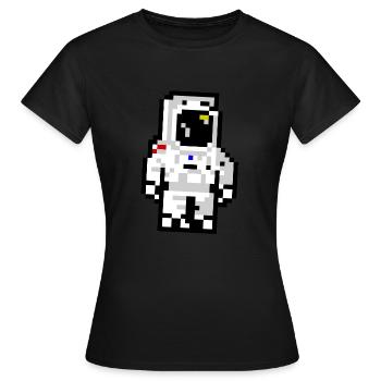 PIXEL Astronaut - T-shirt Femme - noir - Devant - AI Model Female 172 dark (172cm)