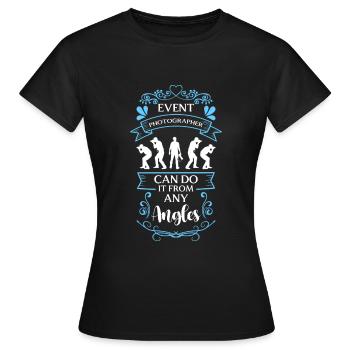 Objectif photo de l’appareil photo - T-shirt Femme - noir - Devant - AI Model Female 172 dark (172cm)