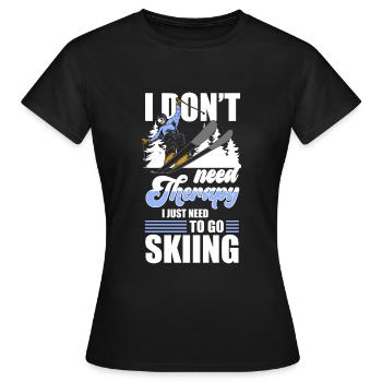 Ski Ski Holiday Moniteur de ski Piste de ski - T-shirt Femme - noir - Devant - AI Model Female 172 dark (172cm)