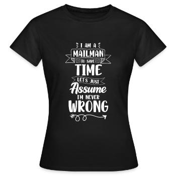 Briefträger Beruf Kurier - Frauen T-Shirt - Schwarz - Vorne - AI Model Female 172 dark (172cm)