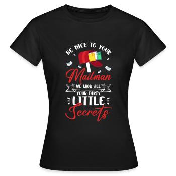 Post Parcel Delivery Mail - Women's T-Shirt - black - Front - AI Model Female 172 dark (172cm)