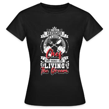 Chef Profession Gastronomique - T-shirt Femme - noir - Devant - AI Model Female 172 dark (172cm)