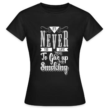 Tabagisme à la nicotine Santé - T-shirt Femme - noir - Devant - AI Model Female 172 dark (172cm)