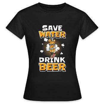 Comic Style Style Cartoon - Women's T-Shirt - black - Front - AI Model Female 172 dark (172cm)