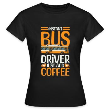 Bus Transport - T-shirt Femme - noir - Devant - AI Model Female 172 dark (172cm)