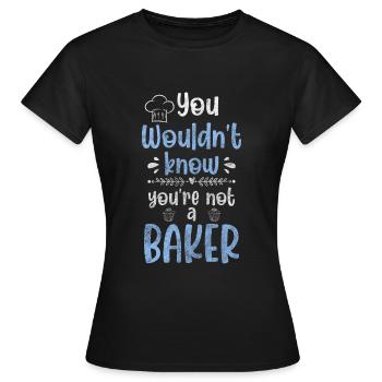 baking, confectioner, baked goods, delicious - Women's T-Shirt - black - Front - AI Model Female 172 dark (172cm)