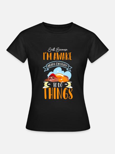 Schlafen Faul - Frauen T-Shirt - Schwarz