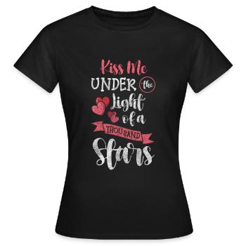 Souhaits d’étoiles - T-shirt Femme - noir - Devant - AI Model Female 172 dark (172cm)