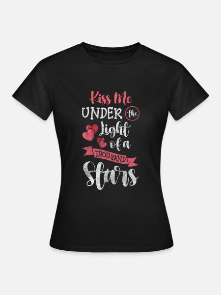 Stern Wünsche - Frauen T-Shirt - Schwarz