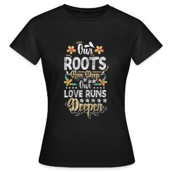 Family Family member - Women's T-Shirt - black - Front - AI Model Female 172 dark (172cm)