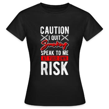 Fumer de la nicotine Interdiction de fumer Santé - T-shirt Femme - noir - Devant - AI Model Female 172 dark (172cm)