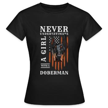 Wachhund Rassehund Beschützer Schutzdienst - Frauen T-Shirt - Schwarz - Vorne - AI Model Female 172 dark (172cm)