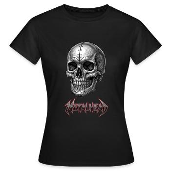 Metalhead, Heavy Metal Rock, Hardrock, Metalcore - T-shirt Femme - noir - Devant - AI Model Female 172 dark (172cm)