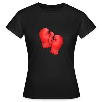 Gants de boxe - T-shirt Femme - noir - Devant - AI Model Female 172 dark (172cm)