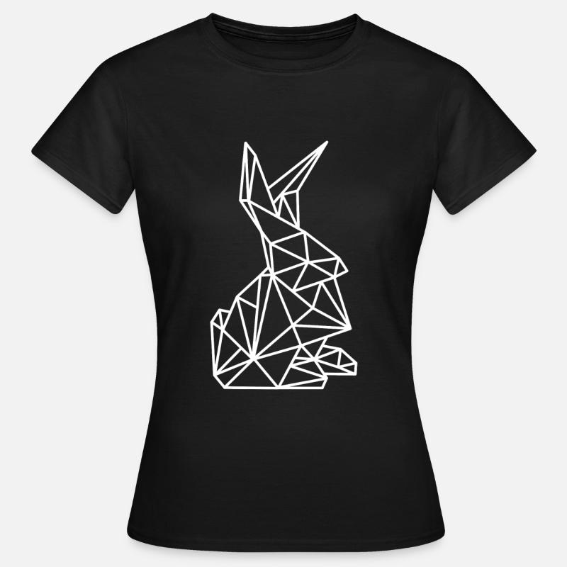 Rabbit Geometry Lines - Women's T-Shirt - black