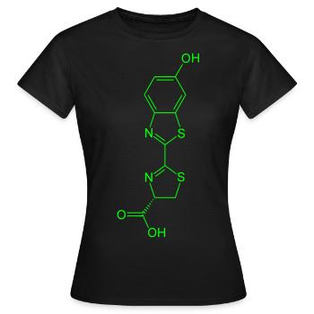 Luminous / Glow in the dark firefly luciferin - Women's T-Shirt - black - Front - AI Model Female 172 dark (172cm)