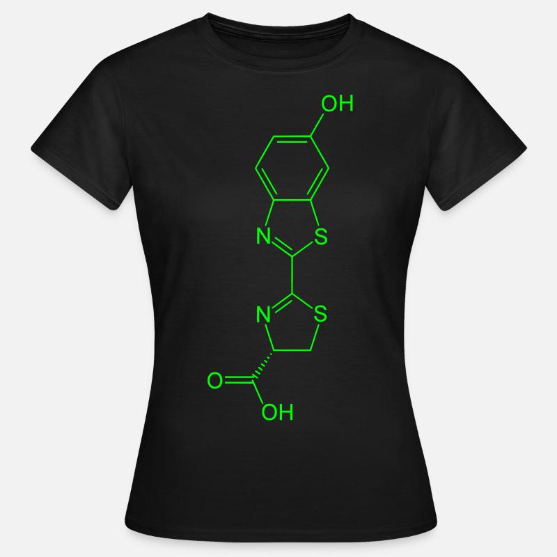 Luminous / Glow in the dark firefly luciferin - Women's T-Shirt - black