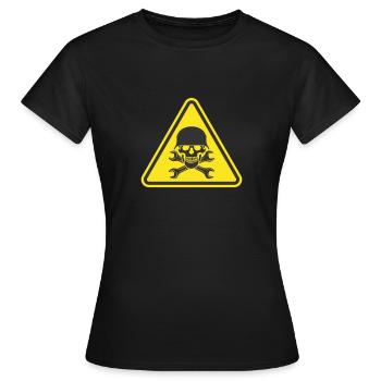 CRÂNE CASQUE DE GUERRE CLÉ OUTIL LOGO - T-shirt Femme - noir - Devant - AI Model Female 172 dark (172cm)