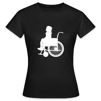 Mädchen im Rollstuhl Behinderung Behindert - Frauen T-Shirt - Schwarz - Vorne - AI Model Female 172 dark (172cm)