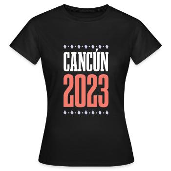 Cancun 2023 - Frauen T-Shirt - Schwarz - Vorne - AI Model Female 172 dark (172cm)