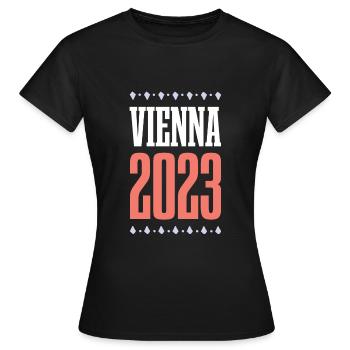 Vienne 2023 Vienne - T-shirt Femme - noir - Devant - AI Model Female 172 dark (172cm)