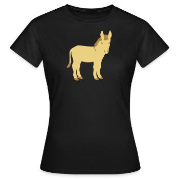 Âne - T-shirt Femme - noir - Devant - AI Model Female 172 dark (172cm)