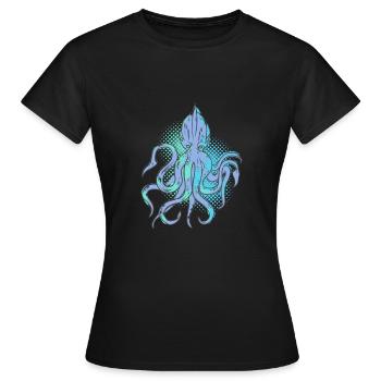 calamar - T-shirt Femme - noir - Devant - AI Model Female 172 dark (172cm)