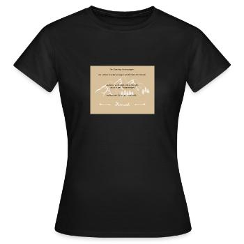 Sonntagabend am Mittelmeer - Frauen T-Shirt - Schwarz - Vorne - AI Model Female 172 dark (172cm)