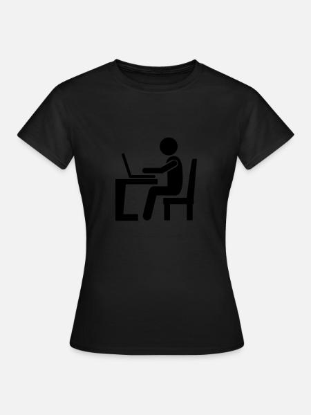 computer work - Frauen T-Shirt - Schwarz
