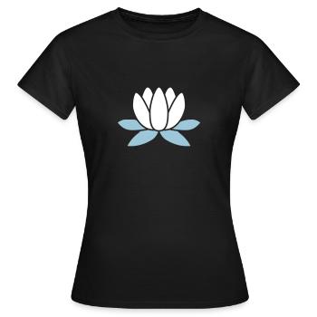 Lotusblume - Frauen T-Shirt - Schwarz - Vorne - AI Model Female 172 dark (172cm)