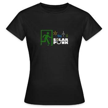Solarpunk - T-shirt Femme - noir - Devant - AI Model Female 172 dark (172cm)