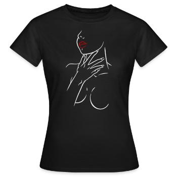 Femme sexy - T-shirt Femme - noir - Devant - AI Model Female 172 dark (172cm)