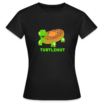 Turtlenut Donut Schildkröte Süß Zucker Glasur - Frauen T-Shirt - Schwarz - Vorne - AI Model Female 172 dark (172cm)