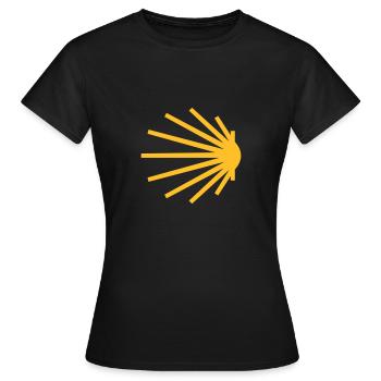 pétoncle classique - T-shirt Femme - noir - Devant - AI Model Female 172 dark (172cm)