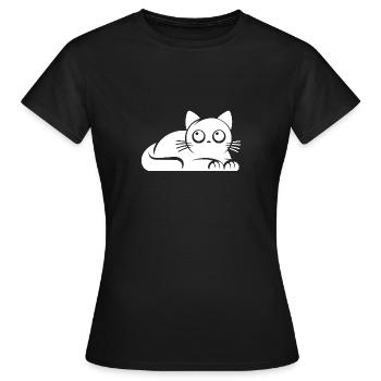Ich war das nicht Katzen Blick - Frauen T-Shirt - Schwarz - Vorne - AI Model Female 172 dark (172cm)