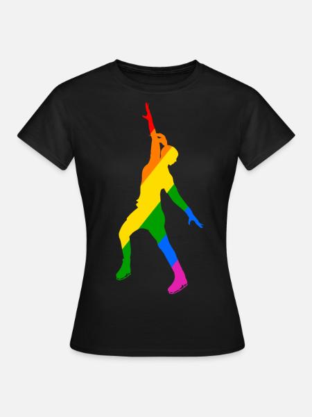 Farbenspiel im Eislauf - Frauen T-Shirt - Schwarz
