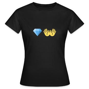 r/wsb Diamond Hands without Text - Frauen T-Shirt - Schwarz - Vorne - AI Model Female 172 dark (172cm)