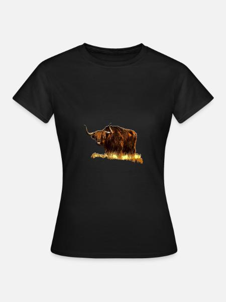 Hochlandrind - Frauen T-Shirt - Schwarz