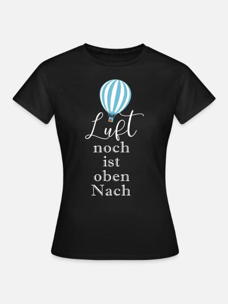 Ballon Heißluftballon Ballonfahrt - Frauen T-Shirt - Schwarz