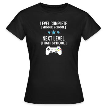 HIGH SCHOOL - Women's T-Shirt - black - Front - AI Model Female 172 dark (172cm)