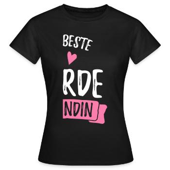 Meilleur ami à cheval cadeau d'amitié équitation - T-shirt Femme - noir - Devant - AI Model Female 172 dark (172cm)