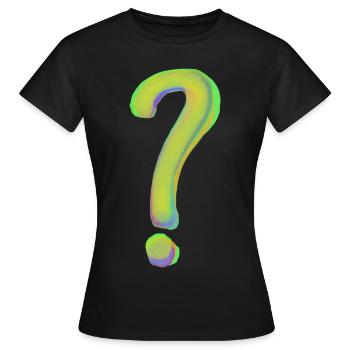 Point d'interrogation - T-shirt Femme - noir - Devant - AI Model Female 172 dark (172cm)