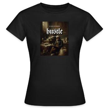 Hustle - Wohlhabender Mann auf klassischem Gemälde - Frauen T-Shirt - Schwarz - Vorne - AI Model Female 172 dark (172cm)