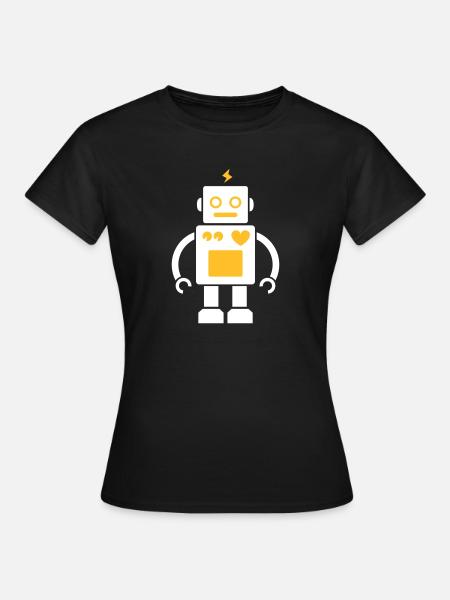 Roboter / Robot #2_2c - Frauen T-Shirt - Schwarz