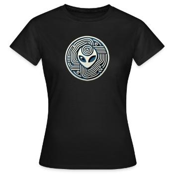 Labyrinth digital Alien - Frauen T-Shirt - Schwarz - Vorne - AI Model Female 172 dark (172cm)