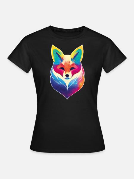 Cosmic Fox - Frauen T-Shirt - Schwarz